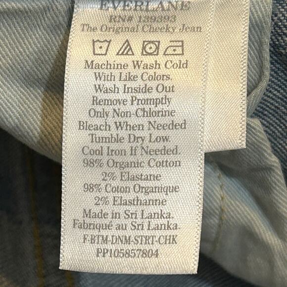 Everlane The Original Cheeky Jean Worn-in Mid Blue Women 33 Regular NWT - Picture 11 of 13
